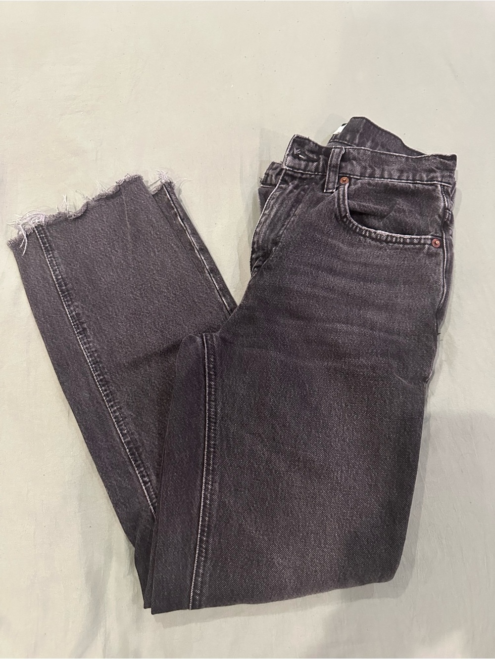 Re/Done Faded Black Denim Jeans